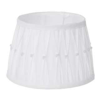 Καπέλο φωτιστικού 1+1 VINTAGE 49961 λευκό με χάντρες
