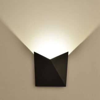 LED απλίκα 5W αρχιτεκτονικού φωτισμού 3000K Θερμό λευκό Μαύρο σώμα 8282