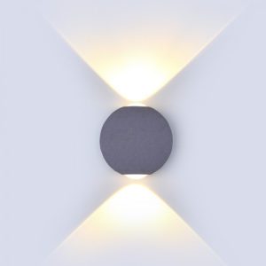 LED απλίκα 6W αρχιτεκτονικού φωτισμού 4000K Φυσικό λευκό Γκρι σώμα στρογγυλό 8306