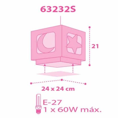 Pink Moon φωτιστικό οροφής φωσφορίζον 63232 S 4