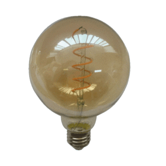 Λάμπα led filament globe amper spiral Ε27 6W ντιμαριζόμενη 2400k E27-00771