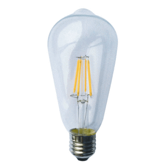 Λάμπα led filament αβοκάντο Ε27 4W 2700k θερμό λευκό φως E27-00621