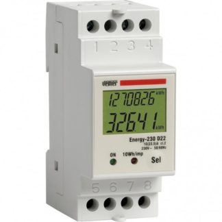 Μονοφασικός ψηφιακός μετρητής KWH ENERGY 230 D22 VEMER με οθόνη LCD 308-003444000