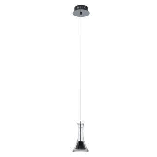 Κρεμαστό Φωτιστικό Μονόφωτο LED Σε Νίκελ Μαύρο Χρώμα Musero1 96521