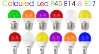 LED Χρωματιστές Λάμπες E14-E27