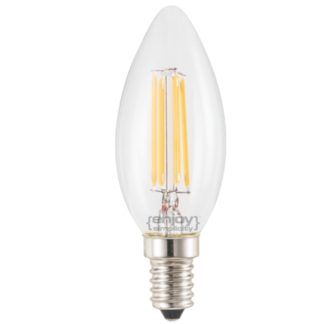 LED FILLAMENT DIMMABLE CLEAR GLASS ΚΕΡΙ B35-4 Ε14 4W 2700k 370lm Φ35x98 EL827352