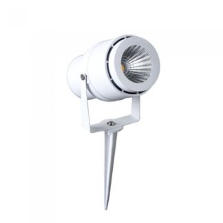 LED αδιάβροχο φωτιστικό καρφί 12W IP65 3000K Θερμό λευκό με λευκό σώμα 7547