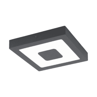 Απλίκα-πλαφονιέρα εξωτερικού χώρου τετράγωνη σε ανθρακί χρώμα IPHIAS 96489