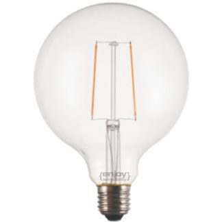 Λάμπα led filament G125-2 Globe Ε27 2.5W 230V θερμό λευκό φως ντιμαριζόμενη EL827103