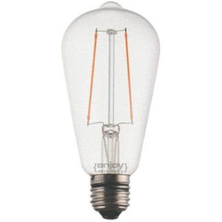 Λάμπα led filament ST64-2 αβοκάντο Ε27 2.5W 230V θερμό λευκό φως δέσμης 280° ντιμαριζόμενη EL827101