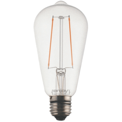 Λάμπα led filament ST64-2 αβοκάντο Ε27 2.5W 230V θερμό λευκό φως δέσμης 280° ντιμαριζόμενη EL827101