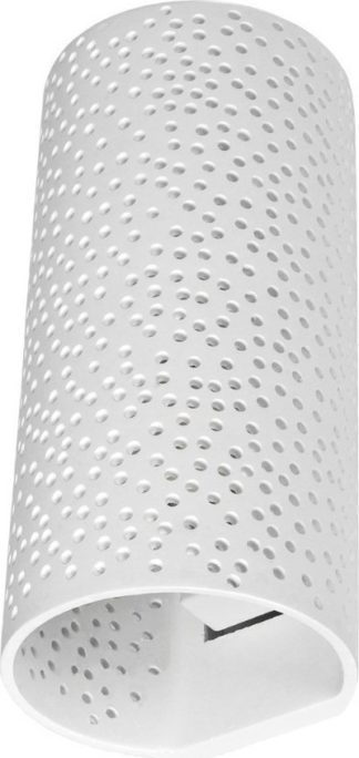 Απλίκα από γύψο διάτρητη, σωλήνας, σε λευκό με ντουί Ε14, Y24cm, VK 64174-233131