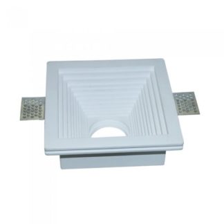 Γύψινο χωνευτό φωτιστικό Spot GU10 Λευκό Τετράγωνο βαθύ κλιμακωτό V-TAC 3151