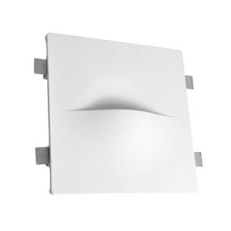 Φωτιστικό τοίχου γύψινο χωνευτό τετράγωνο λευκό, G9, VK64174-240131