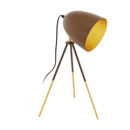 Επιτραπέζιο industrial φωτιστικό, μέταλλο σε χρώμα σκουριάς & χρυσό EGLO CHESTER 1 49518