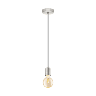 Κρεμαστό φωτιστικό single pendant, μέταλλο, χρώμα σατινέ νίκελ EGLO YORTH 32522