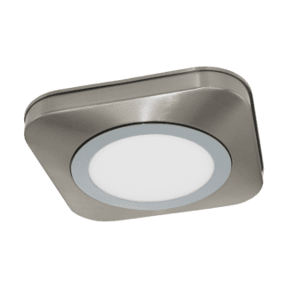 Φωτιστικό μπάνιου οροφής LED 16.5W θερμό φως, 30,5cm, σατινέ νίκελ, χρώμιο & πλαστικό λευκό OLMOS 97555