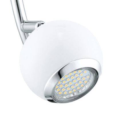 Σποτ Οροφής & Τοίχου LED Δίφωτο 2x3W με Λευκό-Χρώμιο ατσάλι Eglo Nocito 31002