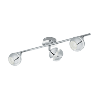 Σποτ Οροφής & Τοίχου LED Μεταλλικό Τρίφωτο 3x3,3W από Λευκό-Χρώμιο ατσάλι Eglo Nocito 95479