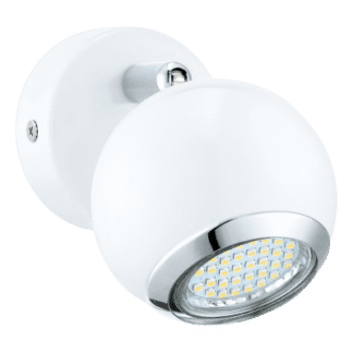 Σποτ Οροφής & Τοίχου LED Μονόφωτο 1x3W με Λευκό-Χρώμιο ατσάλι Eglo Nocito 31001