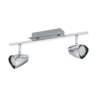 Σποτ Οροφής & Τοίχου Μεταλλικό LED Δίφωτο 2Χ3W από ατσάλι και πλαστικό σε χρώμιο Eglo Corbera 93673