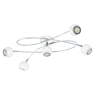 Σποτ Φωτιστικό Oροφής & Tοίχου Mεταλλικό LED Πεντάφωτο 5Χ3W σε λευκό χρώμα από ατσάλι Eglo Locanda 94252
