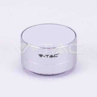 Mini ηχείο φορητό Bluetooth ασημί 400mAh vtac 7713