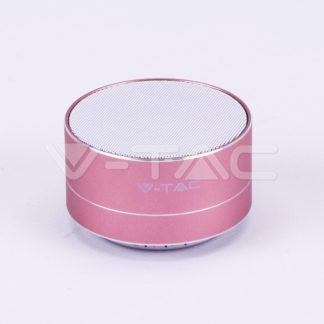 Mini ηχείο φορητό Bluetooth ροζ χαλκός 400mAh vtac 7715