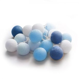 20 LED Cotton balls (Ocean) - Χριστουγεννιάτικα Λαμπάκια - 27-00427