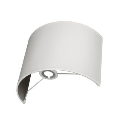 Καπέλο φωτιστικού υφασμάτινο Φ28.5cm μονόχρωμο σε λευκό VK 60080-147987