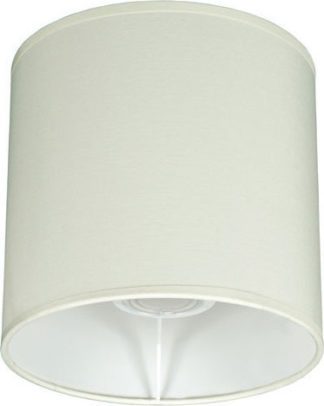 Καπέλο φωτιστικού υφασμάτινο στρόγγυλο Φ25cm μονόχρωμο σε λευκό VK 60080-258987