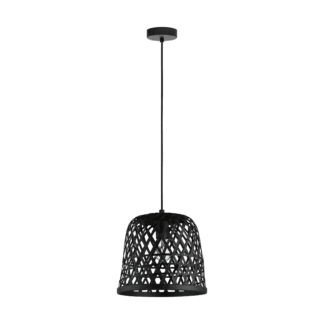 Κρεμαστό φωτιστικό Φ300mm E27 σε νίκελ μαύρο χρώμα Kirkcolm EGLO 43112