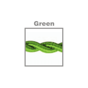 Υφασματινο καλωδιο στριφτο 2x0.75 ø0.6cm σε πρασινο χρώμα VK 47143-077654
